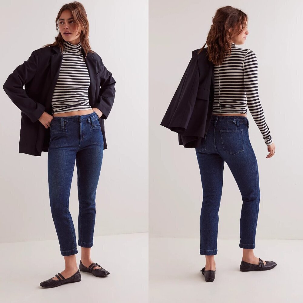 Free People CRVY Evie Slim Bootcut Jeans Size 27